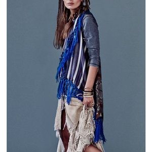 Free people striped and fringe poncho best